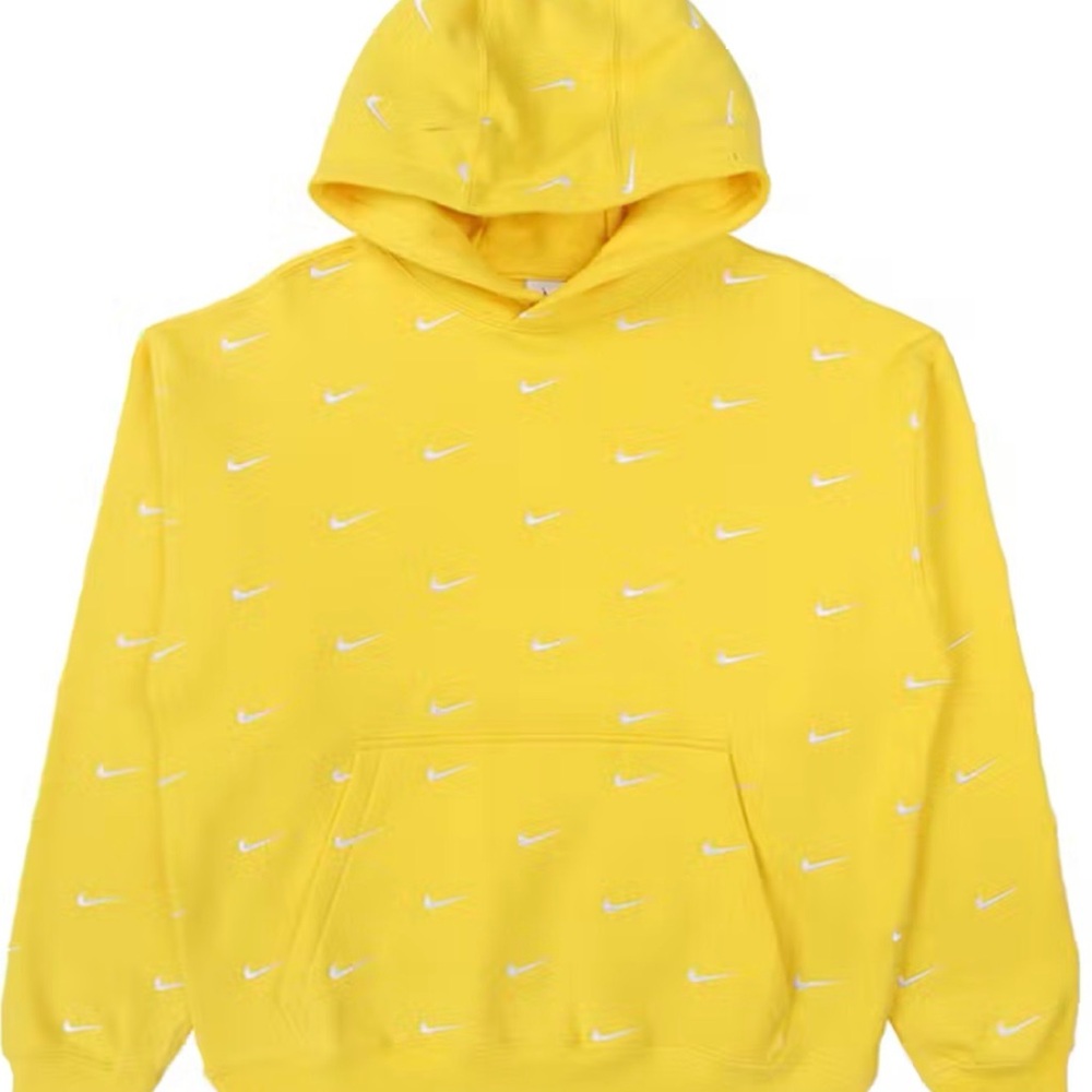 Nike Yellow all over swoosh hoodie